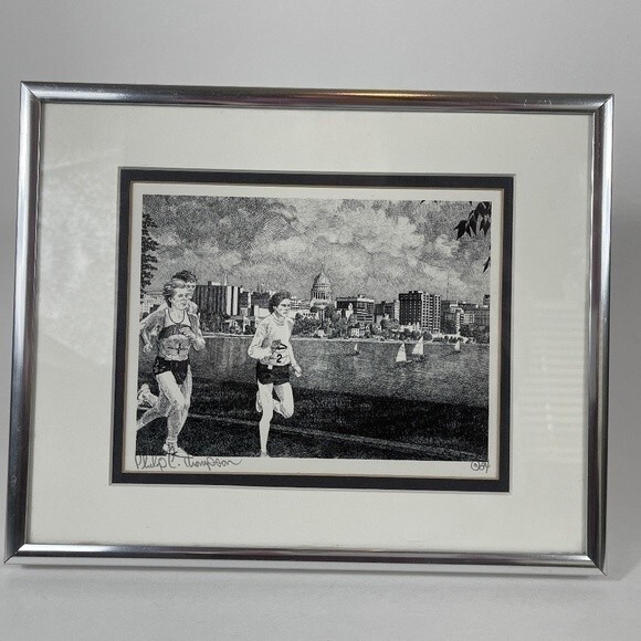 US Capital Washington DC Park Framed Signed Print picture by Philip Thompson - Picture 1 of 9